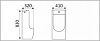 Писсуар CeramaLux подвесной, белый, X529P