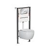 Инсталляция с подвесным унитазом Ceramicanova PLAY Rimless, кнопка хром глянцевый, CN3001_12101CH