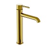 Высокий смеситель для раковины Damixa Scandinavian Pure, золотой, 360250600