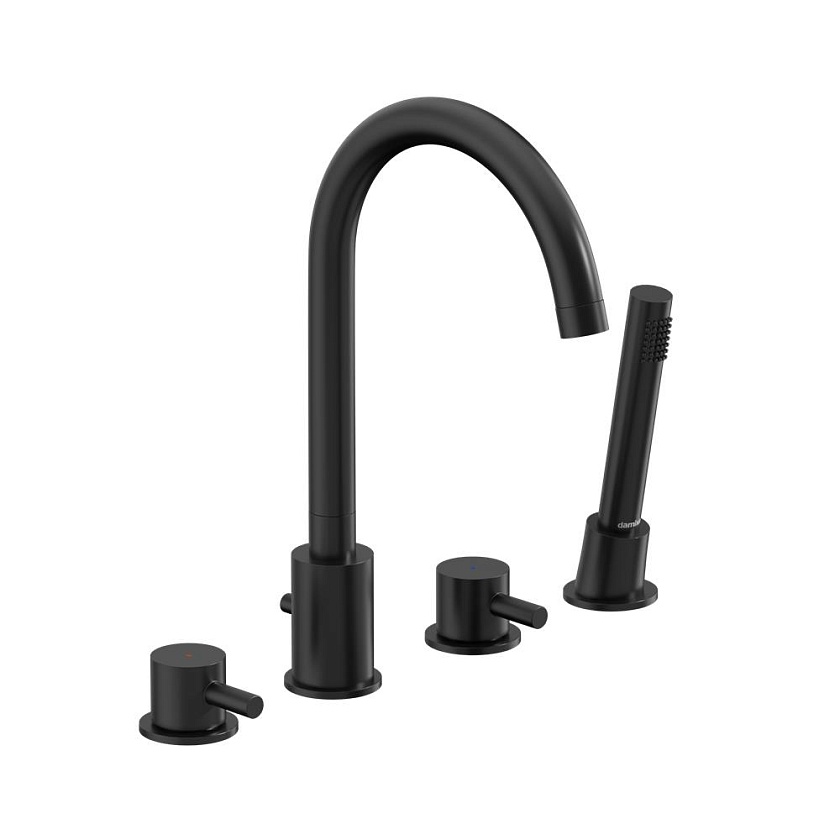 Смеситель на борт ванной Damixa Scandinavian Pure, черный, 360400300