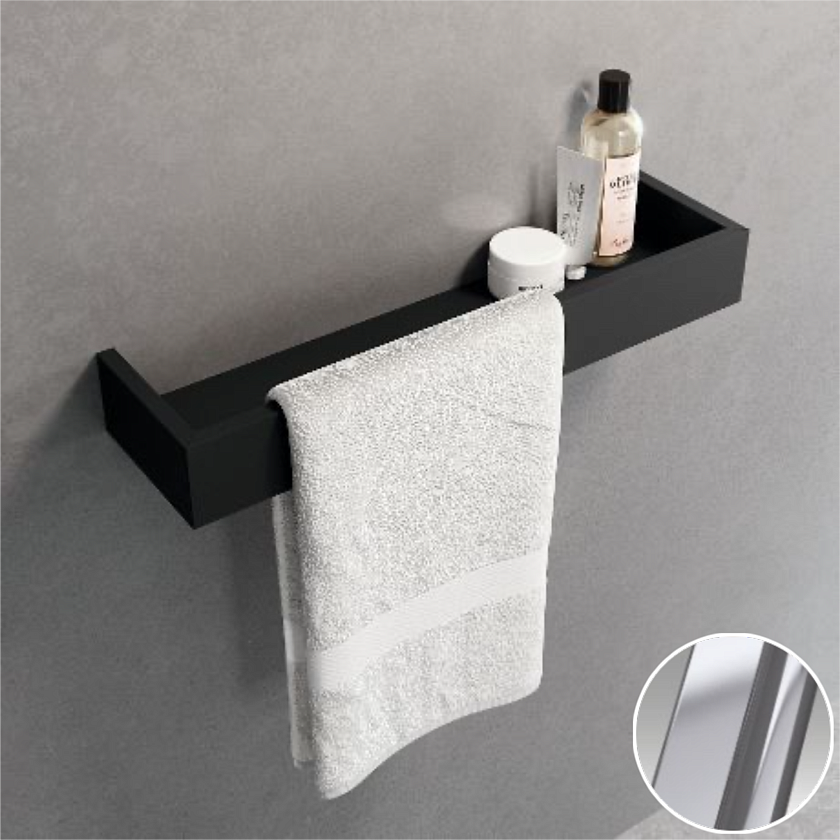 Полка для ванной Novellini Frame Accessories, серебро, R90AKFMPS45-B