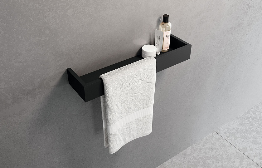Полка для ванной Novellini Frame Accessories, черный матовый, R90AKFMPS45-H