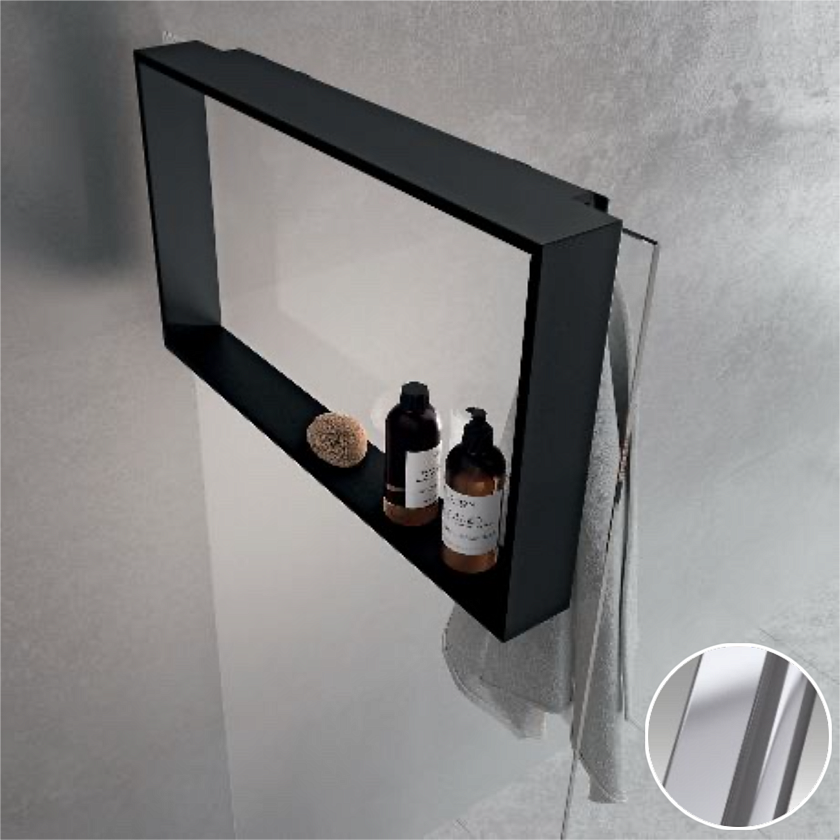 Полка для ванной Novellini Frame Accessories, серебро, R90AKFPO4070-B