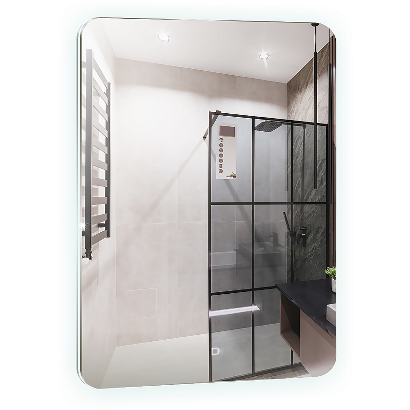 Зеркало в ванную Azario Шампань - Lite, 60 см, LED-00003025