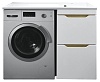 Тумба с раковиной под стиральную машину Azario Magenta, правая, 110 см, CS00079140