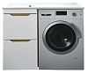 Тумба с раковиной под стиральную машину Azario Magenta, левая, 120 см, CS00078395