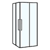 Душевой угол Azario SHANGHAI, 90x90, AZ-R43-90-MB-CL