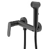 Накладной смеситель с гигиеническим душем Azario Alanti, черный матовый, AZ-K2532B