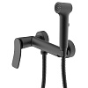 Накладной смеситель с гигиеническим душем Azario Escaro, черный матовый, AZ-K2574B