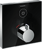 Встраиваемый смеситель для душа Hansgrohe ShowerTablet, хром/черный, 15737600
