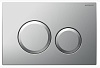 Кнопка смыва Geberit Delta, хром матовый, 115.127.46.1