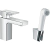 Смеситель для раковины с гигиеническим душем Hansgrohe Vernis Shape, хром, 71216000