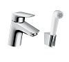 Смеситель для раковины с гигиеническим душем Hansgrohe Logis, белый/хром, 71290000