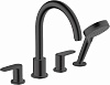 Смеситель на борт ванны Hansgrohe Vernis Blend, черный, 71456670