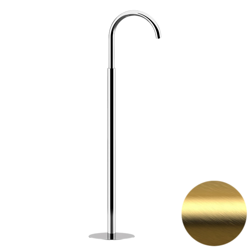Смеситель Daniel Rubinetterie Swing, напольный для ванны, золото брашированное, S204708DP
