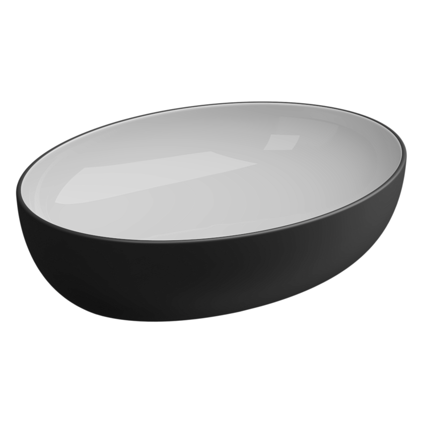 Раковина накладная GSG Ceramic Design Easy, 55 см, EALAVOV55BI000/003