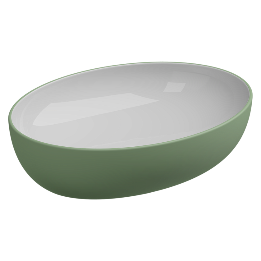 Раковина накладная GSG Ceramic Design Easy, 55 см, EALAVOV55BI000/031
