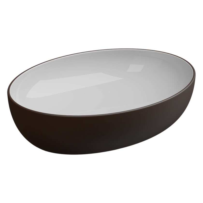 Раковина накладная GSG Ceramic Design Easy, 55 см, EALAVOV55BI000/035
