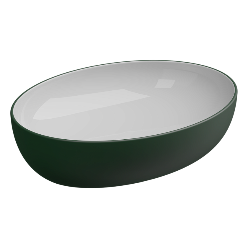 Раковина накладная GSG Ceramic Design Easy, 55 см, EALAVOV55BI000/036