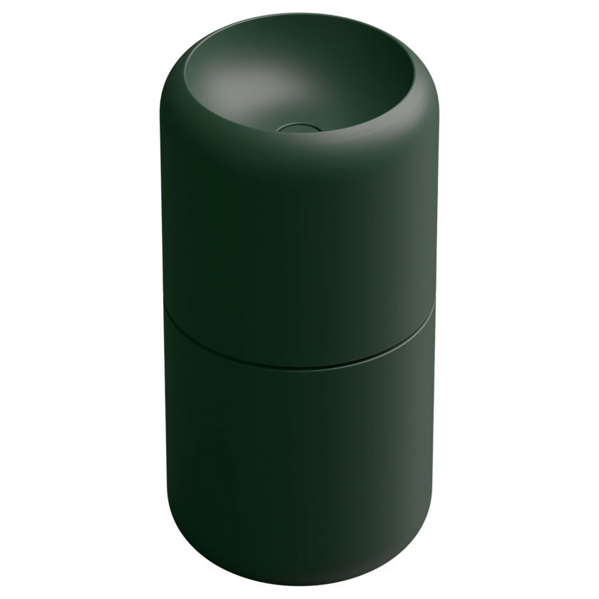 Раковина напольная GSG Ceramic Design Petra, 42 см, smeraldo matt, PELAVCOLFS036
