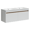 Тумба с раковиной для двоих SANCOS Smart, 119 см, белый