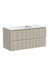 Тумба с раковиной SANCOS SNOB R, 99 см, левая, beige soft