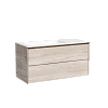 Тумба с раковиной SANCOS Marmi 2.0, 99 см, левая, дуб галифакс натуральный