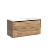 Тумба с раковиной SANCOS Marmi 2.0, 99 см, левая, дуб чарльстон