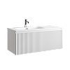 Тумба с раковиной SANCOS SNOB R 1.0, 99 см, левая, bianco