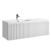 Тумба с раковиной SANCOS SNOB R 1.0, 119 см, левая, bianco