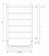 Полотенцесушитель водяной Secado Агата 1 СП, 80x40, хром, нижнее подключение, 4603777444082 - изображение 2