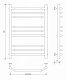 Полотенцесушитель водяной Secado Агата 3, 80x40, хром, нижнее подключение, 4603777444327 - изображение 2