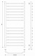 Полотенцесушитель водяной Secado Агата 4, 120x60, хром, нижнее подключение, 4603777444457 - изображение 2