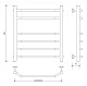 Полотенцесушитель водяной Secado Агата 5, 60x60, хром, нижнее подключение, 4603777444471 - изображение 2