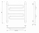 Полотенцесушитель водяной Secado Валенсия 1, 60x40, хром, нижнее подключение, 4603777445980 - изображение 2