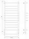 Полотенцесушитель водяной Secado Верона 1, 120x60, хром, нижнее подключение, 4603777445973 - изображение 2