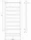 Полотенцесушитель водяной Secado Комано 1 КСП, 120x60, хром, нижнее подключение, 4603759401072 - изображение 2