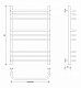 Полотенцесушитель водяной Secado Мерида 3, 80x40, хром, нижнее подключение, 4603777445683 - изображение 2