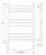 Полотенцесушитель водяной Secado Милан 3, 80x50, хром, нижнее подключение, 4603759403243 - изображение 2