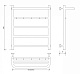 Полотенцесушитель водяной Secado Триада 1 КСП, 60x50, хром, нижнее подключение, 4603759407005 - изображение 2