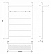 Полотенцесушитель водяной Secado Триада 1 КСП, 80x40, хром, нижнее подключение, 4603777443337 - изображение 2