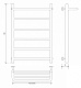 Полотенцесушитель водяной Secado Триада 1 СП, 80x40, хром, нижнее подключение, 4603777443528 - изображение 2