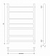 Полотенцесушитель водяной Secado Триада 2, 80x60, хром, нижнее подключение, 4603777443696 - изображение 2