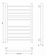 Полотенцесушитель водяной Secado Триада 4, 80x40, хром, нижнее подключение, 4603777443849 - изображение 2
