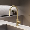 Смеситель для кухни Vincea Сити (City), брашированное золото, VKF-2C1BG