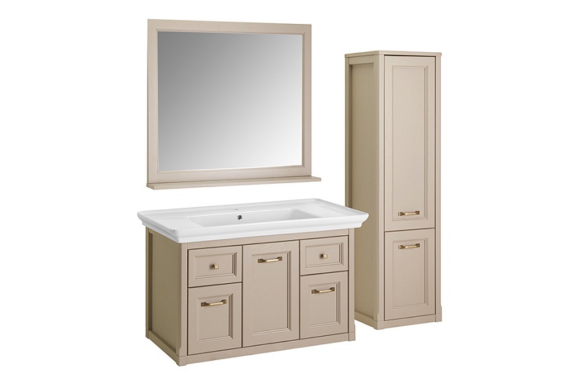 Комплект мебели для ванной ASB-Woodline Толедо, 105 см, 11211 КП+23538+11226 КП+11196 КП